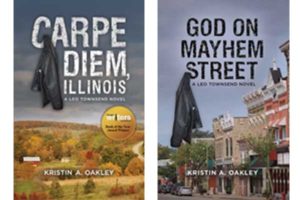 Carpe Diem, Illinois and God on Mayhem Street book covers 