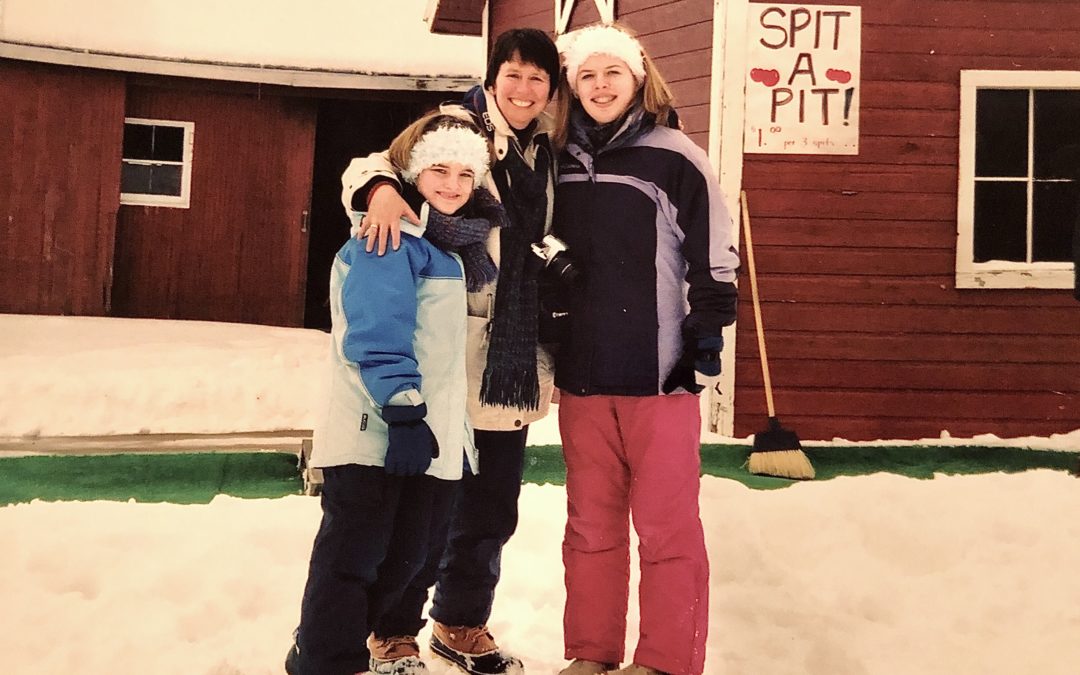 Jessica, Kristin, and Caitlin in snow gear