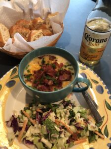 Lunch - homemade soup and salad