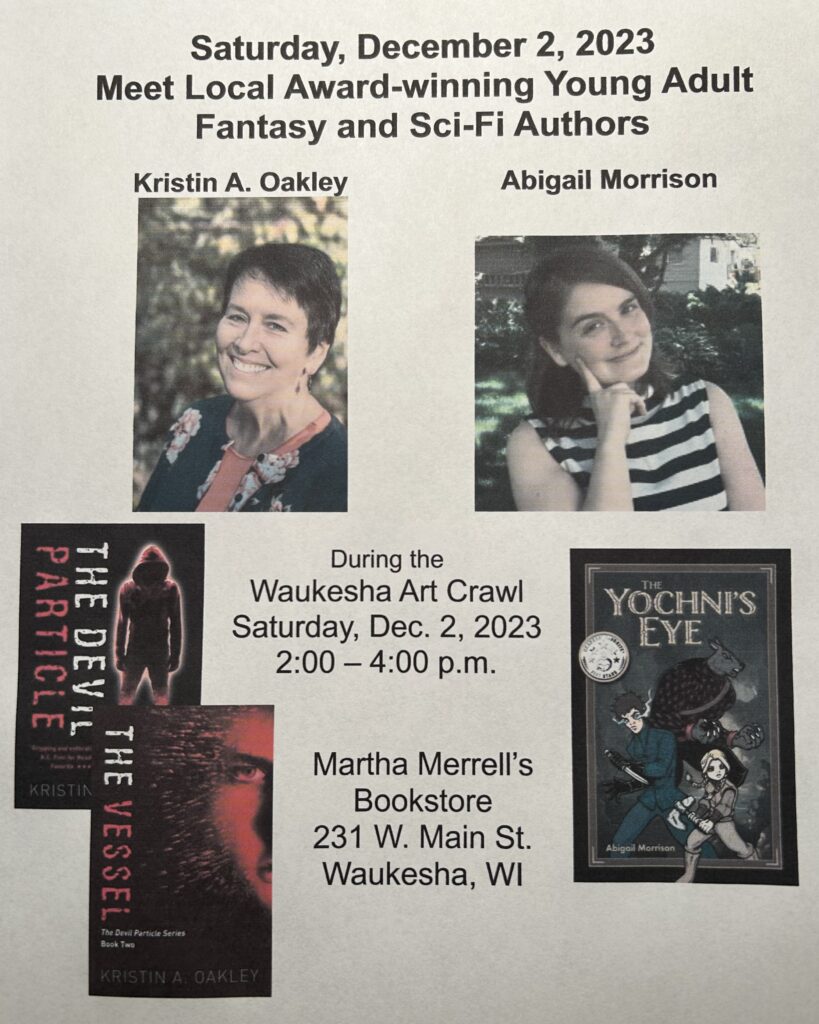 Oakley Morrison at Martha Merrell's Bookstore flyer